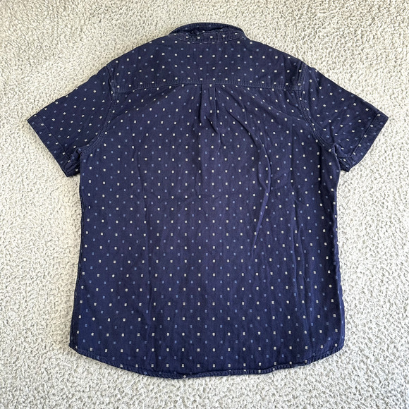 Deus Ex Machina Belbin Shirt Men's XXL Blue Geometric Knit Button Down 2XL - Picture 5 of 11